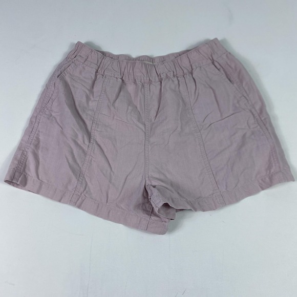 Madewell Pants - Madewell Shorts Womens Medium Mauve Linen Blend Pull On Elastic Waist Casual